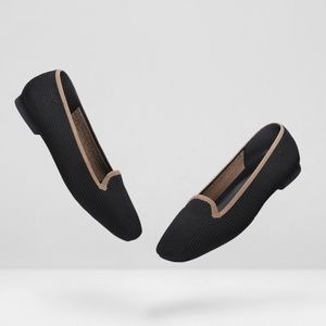 BNIB- Vivaia Square-toe Loafers in Charcoal Black- Size 40 (9)